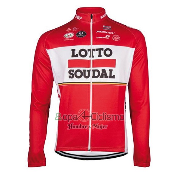 Lotto Soudal Ropa Ciclismo Culotte Largo 2017 Mangas Largas Ml Rojo